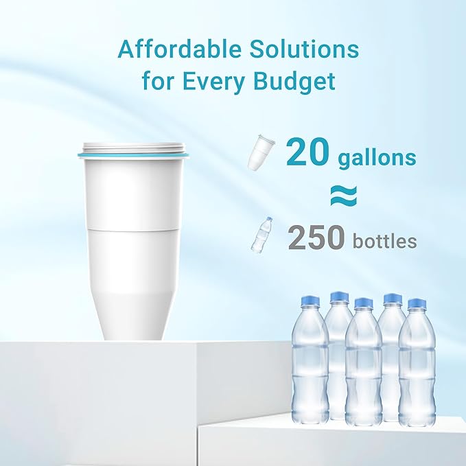 AQUA CREST NSF/ANSI 42,53&372 Certified Multiple-Stage Replacement Water Filters, Replacement for Pitcher and Dispenser, Reduce TDS, PFOA/PFOS, Chlorine, 3 Packs