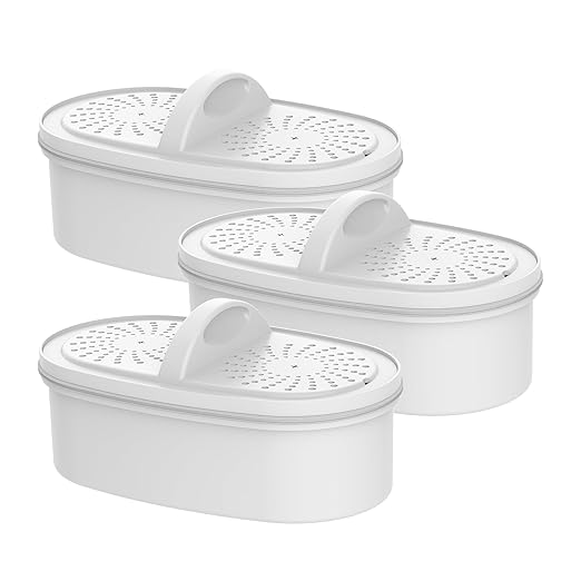 AQUA CREST Water Filter Replacement for All Waterdrop Pitchers, WD-PT-07, WD-PT-05, WD-PT-04, Reduces PFAS, Last Up to 3 Months or 200 Gallons (Pack of 3)