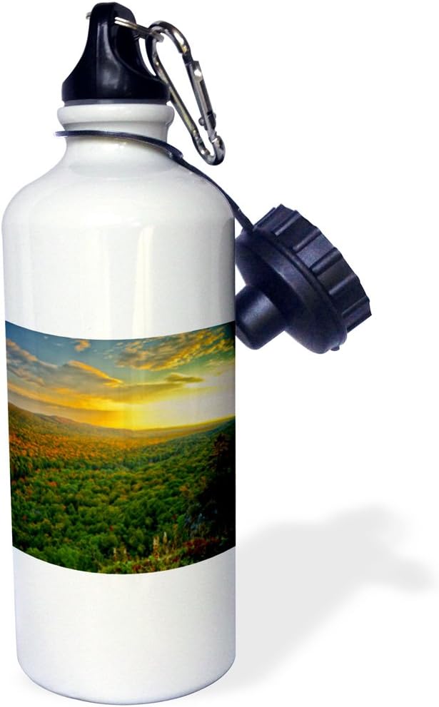 3dRose Michigan, Upper Peninsula. Sunset at Porcupine Mountains. -Sports Water Bottle, 21oz , 21 oz, Multicolored