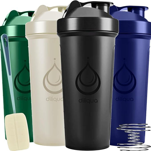 '-4 PACK- 28 oz Shaker Bottles for Protein Mixes | BPA-Free & Dishwasher Safe | 4 large protein shaker bottle | Shaker Cups for protein shakes | Blender Shaker Bottle Pack with cleaning sponge