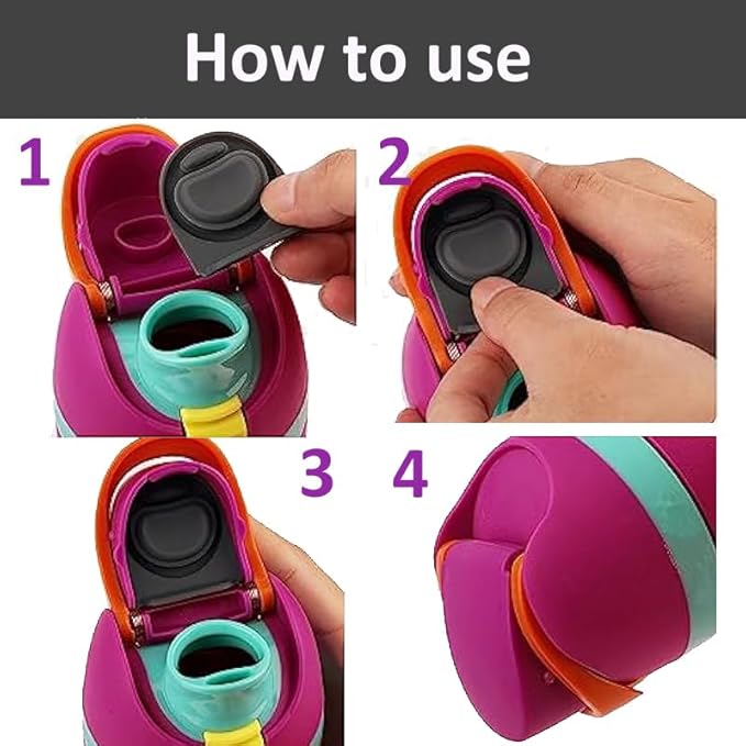 4pcs Replacement Stopper Compatible with Owala FreeSip 24oz 32oz, Water Bottle Top Lid Replacement Parts for Owala 19/24/32/40oz Seal Bottle Cap Mouth Stopper Gasket Silicone Plug Accessories