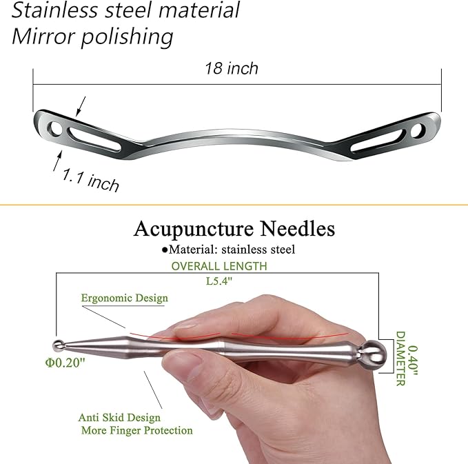 BYYDDIY 6 in 1 Stainless Steel Gua Sha Muscle Scraper Tools Set, Scraping Massage Tool,Massage Scraper Tool (6PCS)