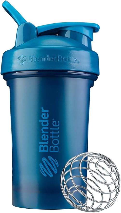 BlenderBottle Classic V2 Shaker Bottle Perfect for Protein Shakes and Pre Workout, 20-Ounce, Ocean Blue