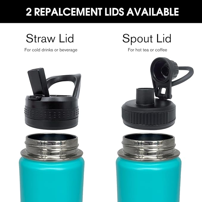 4pack 22 oz Insulated Water Bottle With Straw, Stainless Steel Sports Water Cup Flask with 2 Lids, Wide Mouth Travel Thermal Mug,Pink gradient