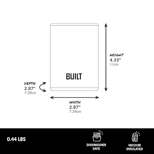 BUILT 12 Ounce Double Wall Stainless Steel K2 Can Chiller Atlantic Blue
