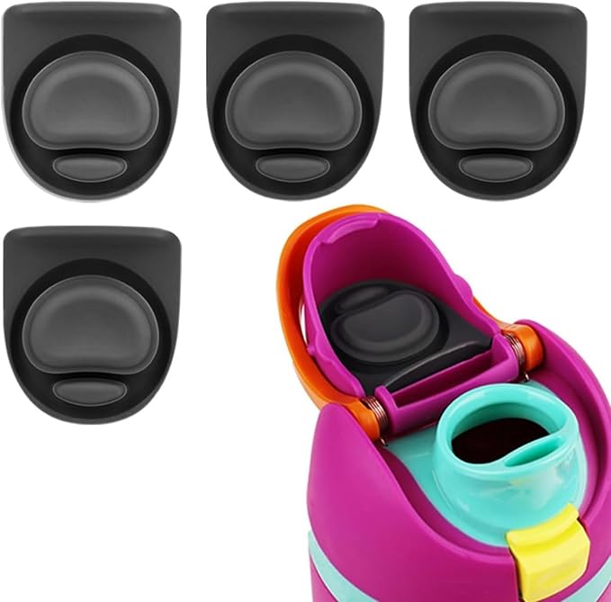2Pcs Black Water Bottles Top Lid Replace For Owala FreeSip 19/24/32/40oz Bottle Leak Proof Silicone Stopper Water Cup Sealing Water Bottle Parts, Sports and Outdoor Recreation Accessories