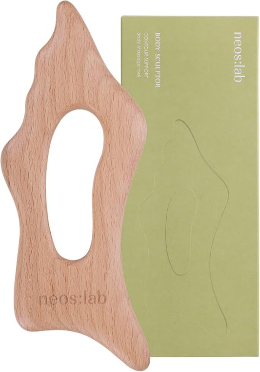 Body Sculptor - Beech Wood Massage Tool, Portable & Lightweight Scraping Tools, Wood Gua Sha, Relieve Tensed Muscle, Lymphatic Massage to Help Face & Body Circulation