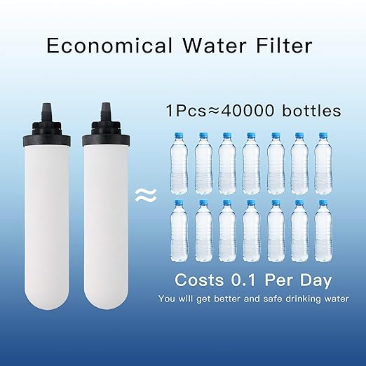 7" Ceramic Filter, Replacement Filters for ProOne® G2.0 Filters, ProOne® Big+ or Big II Countertop Gravity Water Filter System and FACHIOO King Tank Series(Pack of 2)