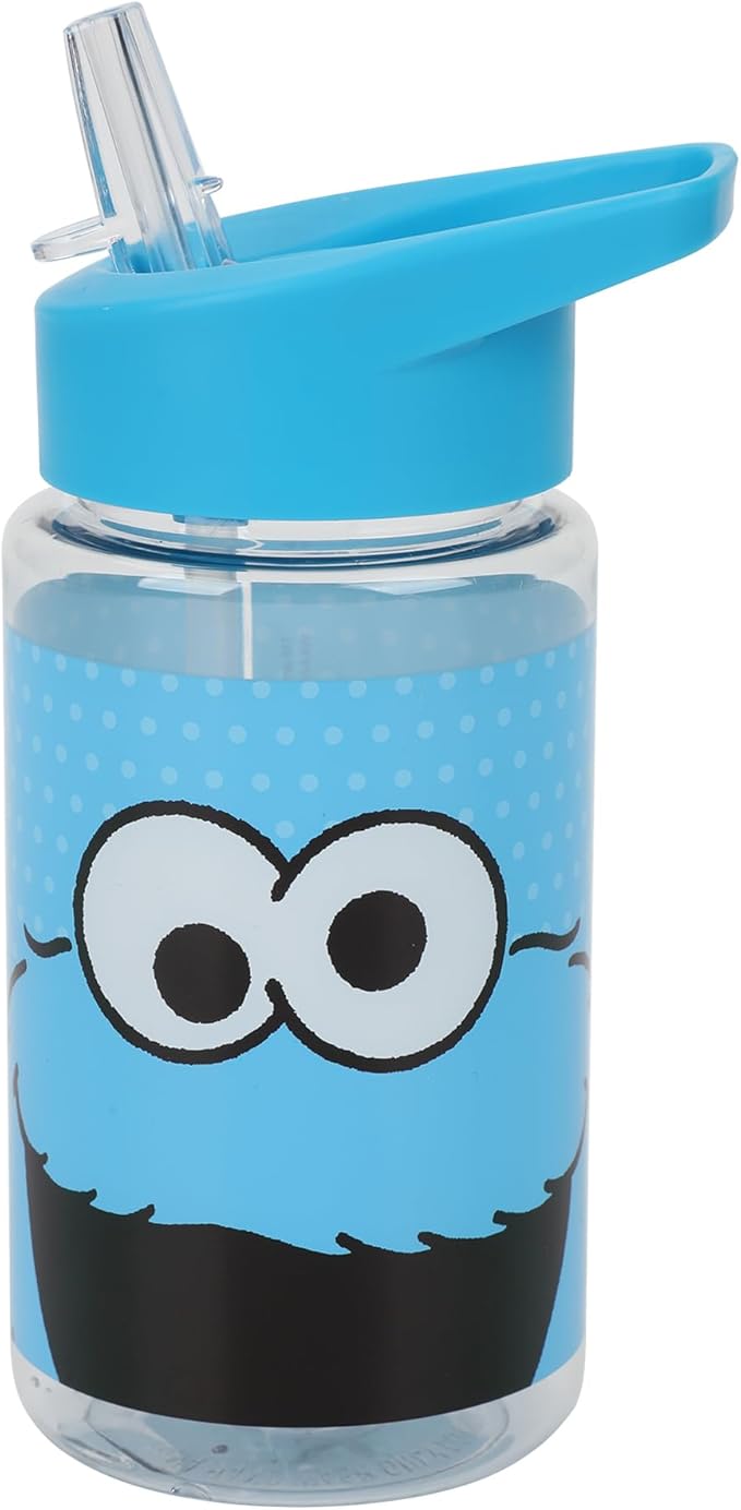 Bioworld Sesame Street Elmo & Cookie Monster 2-Pack 14 Oz Plastic Water Bottles
