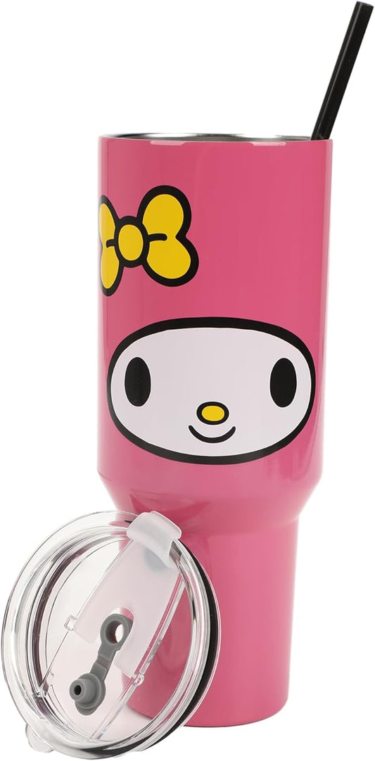 Bioworld My Melody 40 Oz Stainless Steel Tumbler with Handle