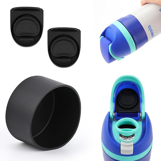 2PCS Replacement Stopper Compatible with Owala FreeSip 24oz, and Anti-Slip Protective Sleeve for Owala 24oz Water Bottle, Protects 24oz FreeSip Stainless Steel Water Bottles