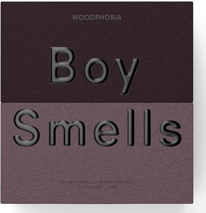 Boy Smells - Woodphoria Scented Candles for Men and Women - 8.5 oz - Soy, Coconut Wax Candle Blend - Aromatic Candles for Home with Fig, Sandalwood and Jasmine - 50-Hour Burn - Cotton Wick
