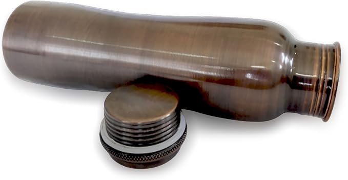 Ayurvedic Drinking Copper Water Bottle for Sports, Travel, Yoga & Everyday Use, Water Bottle for Gym, Office, Hiking, Outdoor Capacity 32 Oz (Design 10, 32 Oz)