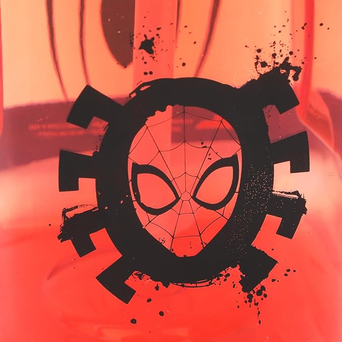 Bioworld Spider-Man Mask & Logo 50 Oz Red Water Bottle With Carrying Strap