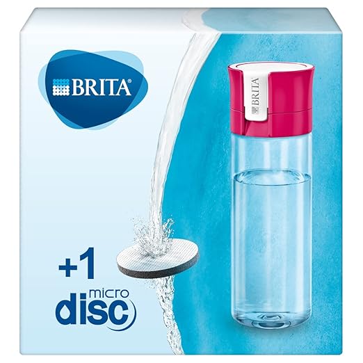 BRITA Fill and Go Vital Water Filter Bottle, Pink, Pack of 1