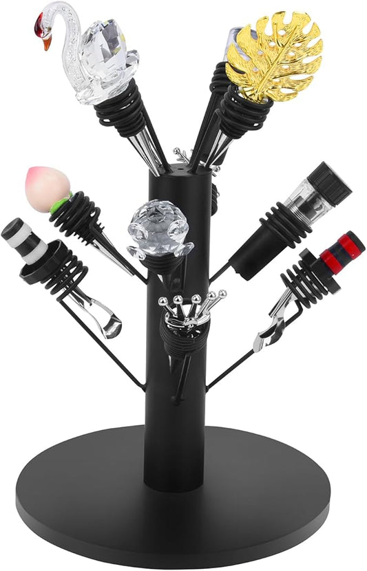Bottle Stopper Holder, Wine Bottle Stopper Display Rack, 12 Slot Bottle Stopper Display, Tabletop Wine Bottle Stopper Holder Display Stand for Stoppers with A Diameter Greater Than 0.79 Inches