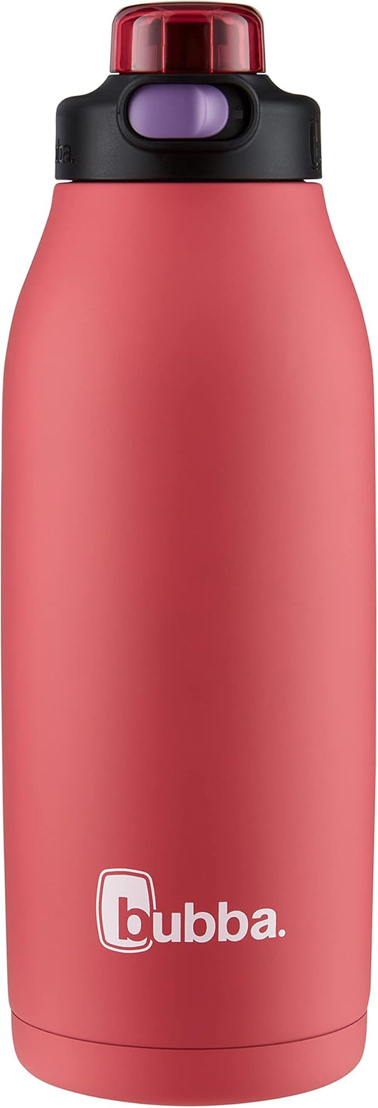 Bubba Radiant Stainless Steel Rubberized Chug Water Bottle, 40oz., Electric Berry
