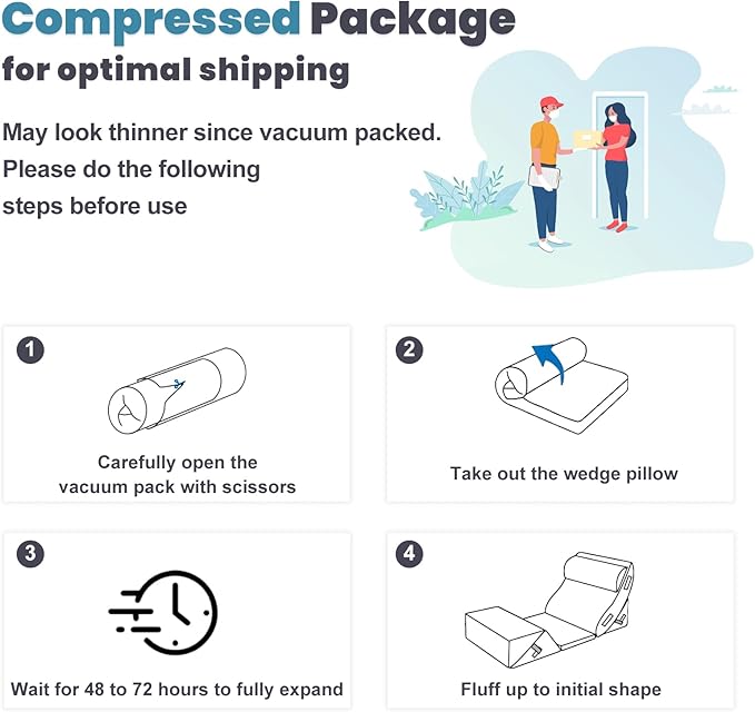 BDEUS 6pcs Orthopedic Bed Wedge Memory Foam Pillow Set for Sleeping Post Surgery Pain Relief Acid Reflux Snug Stop Adjustable Body Positioners Sitting Up in Bed