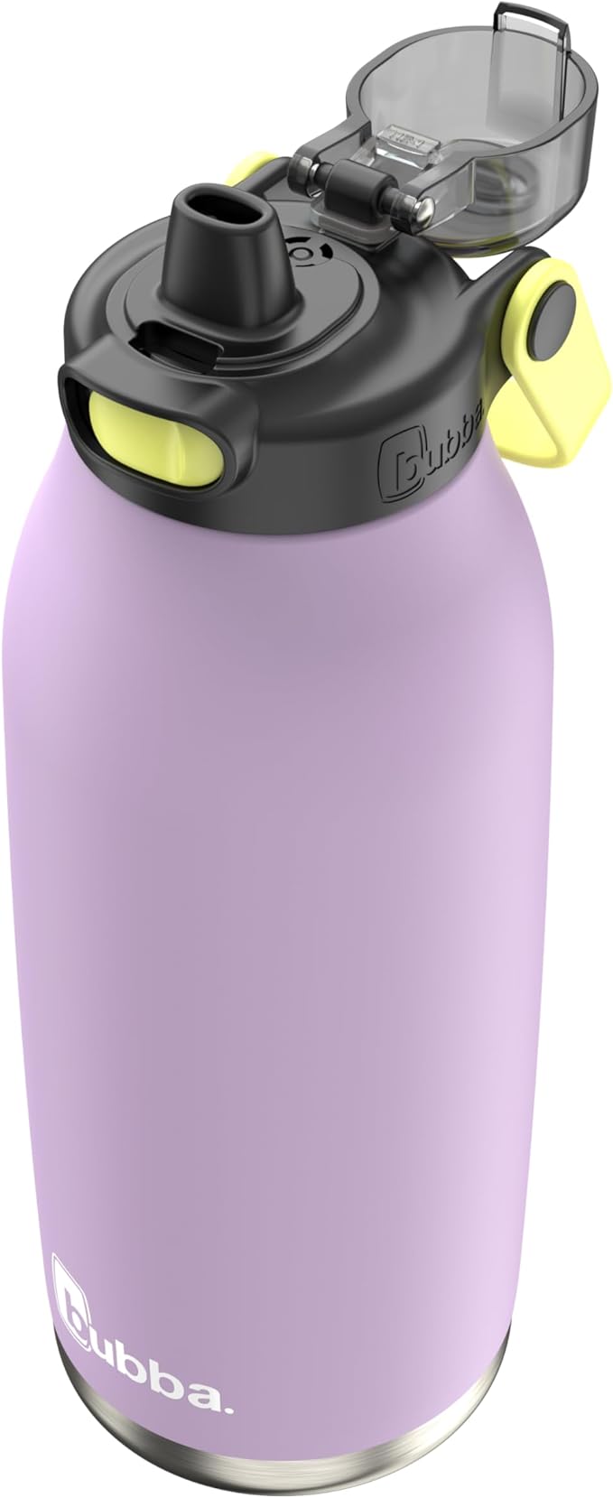 Bubba Radiant Stainless-Steel Pop-Up Straw, 40oz Water Bottle, Medium, Rubberized Lavender Frost