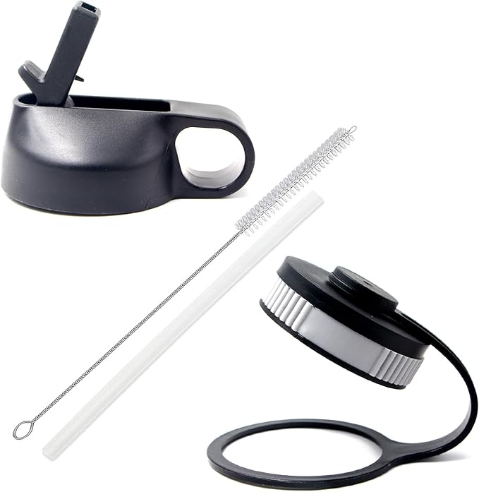 Baseball Softball Water Bottle, Wide Mouth Travel Sports Flask with 2 Lids（Straw Lid+Flex Cap）BPA Free 18/8 Stainless Steel Double Wall Vacuum Insulated Water Bottles (12oz, Soccer)