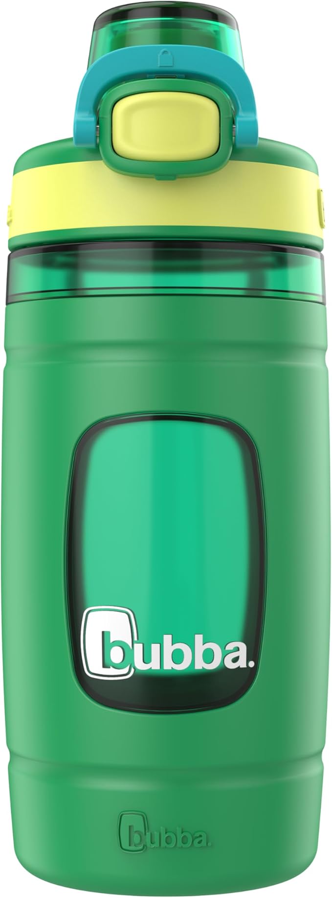 Bubba Kids Flo Silicone Sleeve and Wide Mouth, 16oz. Water Bottle, Medium, Fresh Fern