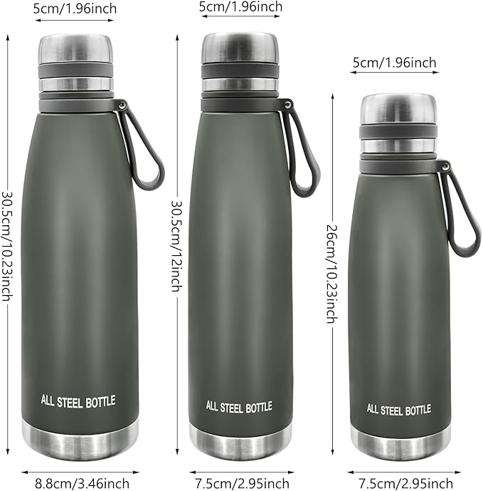 22oz Thermos for Hot and Cold Drinks, Coffee Thermos Water Bottle, Wide Mouth Thermal Cups- Leakproof Stainless Steel Insulated Thermos - Commute, Travel, and Picnic Friendly