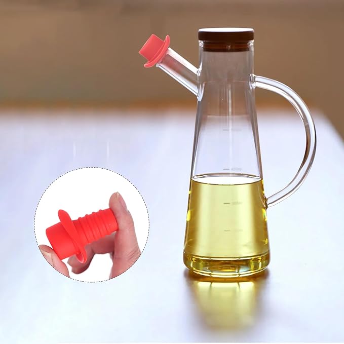 5PCS Fat Separator,Silicone Gravy Fat Separator Stopper Replacement for OXO,Leakproof Wine Toppers Keep Wine Fresh for Up to a Week with Airtight Seal