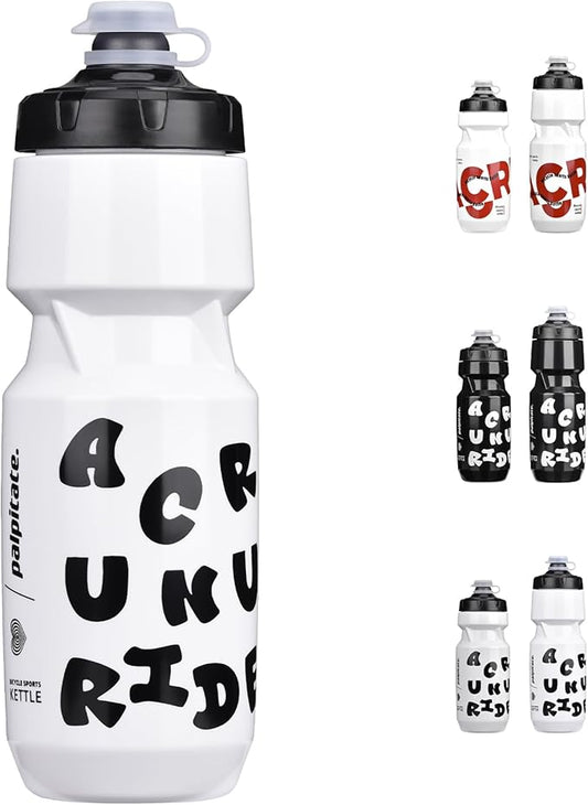 Bike Water Bottle 21oz Bicycle Water Bottle for 5hrs Insulation Sports Squeeze Water Bottle with Leakproof DesignFits Most Bike Cages (White 26)