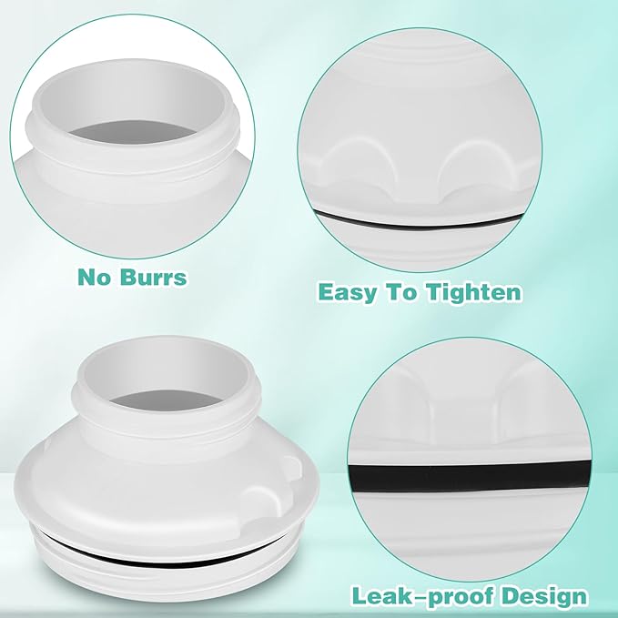 Bottle Adapter for Stanley Cup 40oz to Cirkul, Lid Cap Converter Accessories, Cirkul Stanley Adapter BPA Free Plastic, Food Grade Silicone Fits for Stanley Water Bottles(White)