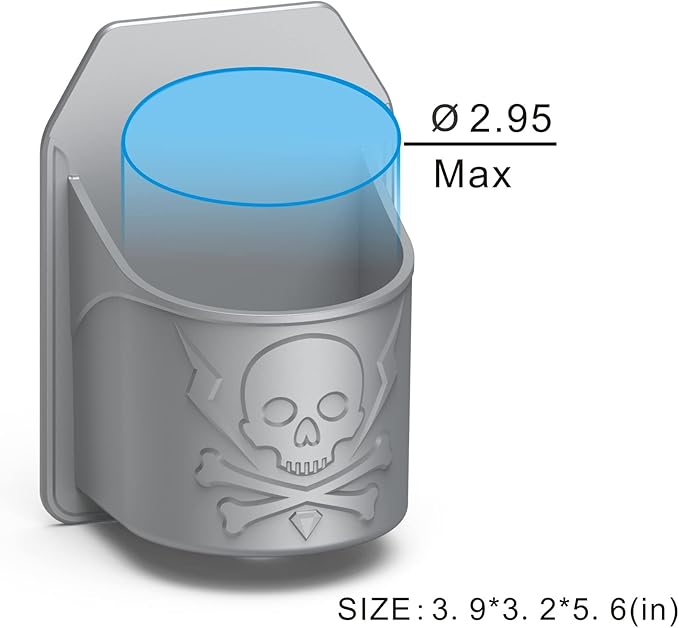 Beer/Can/Drink/Wine Bottle Holder for Shower, Wall Mounted Cup/Toothbrush Holder, Beer Accessories, Funny Birthday Gifts(01Grey)