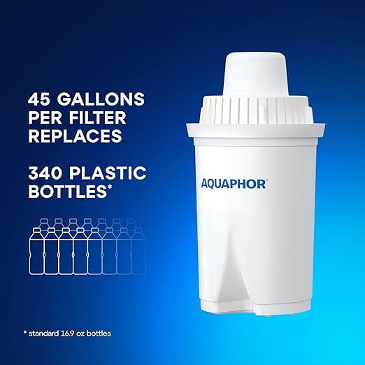 AQUAPHOR Opal 12 Cup Premium Water Filter Pitcher White, includes 1 x B15 Filter. Countertop Design, with Easy Fill flip top lid, Reduces limescale & Chlorine