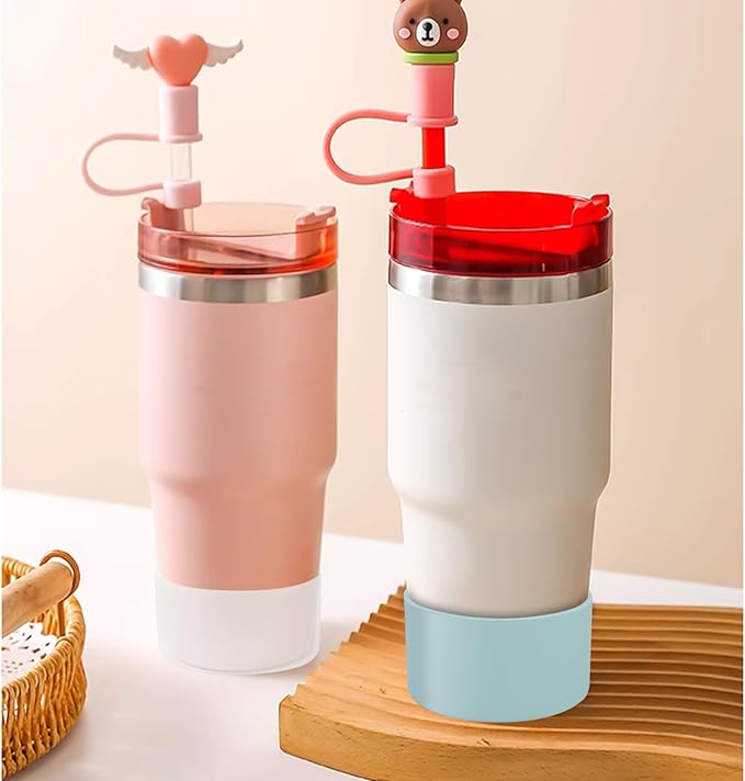 2 Pcs 3 Inch / 75mm Clear Water Bottle Boot, Silicone Tumbler Sleeve Water Bottle Bumper, Tumbler Accessories Water Bottle Bottom Protector for 20oz 30oz 40oz Tumbler Water Bottle