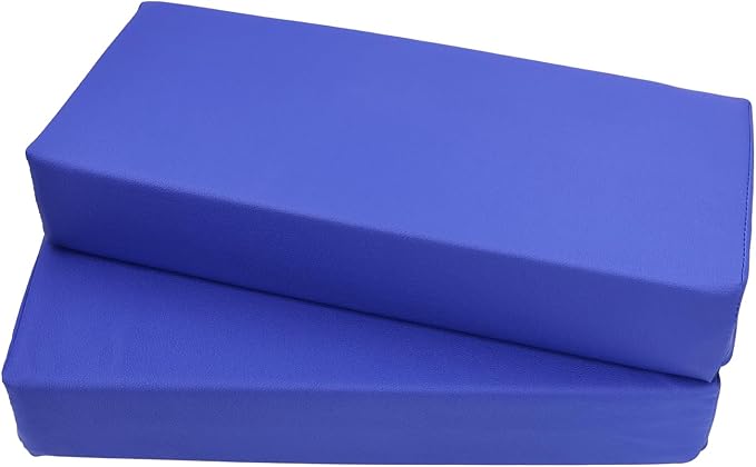 2PCS Neck Pillows for Side Sleepers, Foam Pillows for Sleeping, Head Pillow, Waterproof Faux Leather, Easy to Clean 18x8x3IN / 45x20x8CM (Royal Blue)