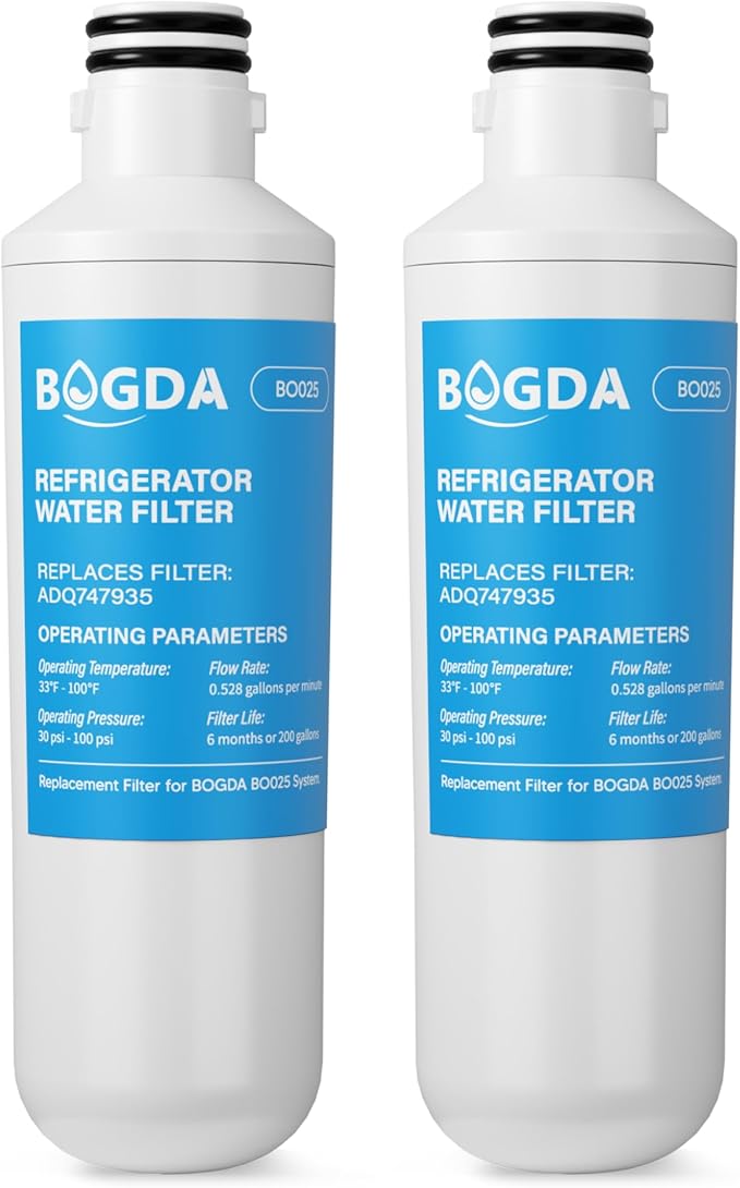 BOGDA LT1000P Water Filter Replacement Fit for L-G MDJ64844601 ADQ74793501 LT1000PC, Ken-more 46-9980 ADQ74793502 LRFXC2416S LRFVS3006S LRMDS3006S LFXS28596S, 2 Filter