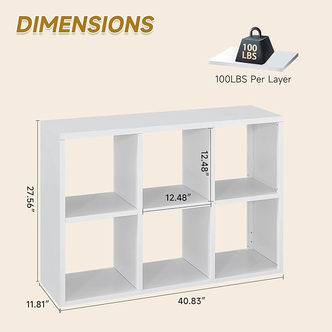 4 Cube Book Shelf - High-Strength Steel Cube Storage Organizer with Open Display Shelves for Living Room