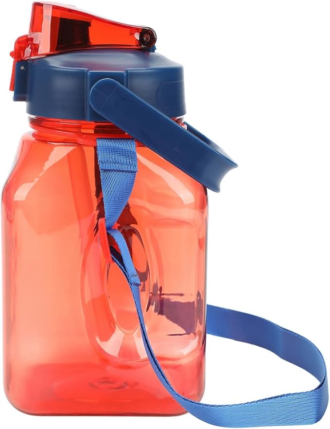 Bioworld Spider-Man Mask & Logo 50 Oz Red Water Bottle With Carrying Strap