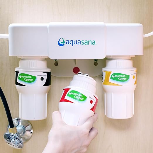 Aquasana Replacement Filter Cartridges for 3-Stage Under Sink Water Filtration System - Filters 99% Of Chlorine - 3 Count - AQ-5300R