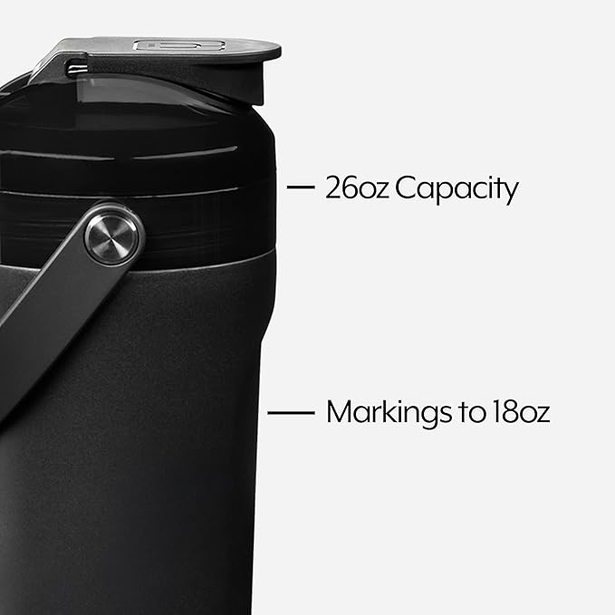 BrüMate MultiShaker Blender Shaker Bottle | 100% Leakproof Insulated Stainless Steel Shaker Bottle | Protein Shaker Bottle, and Pre Workout Bottle for the Gym | 26oz (Acai)