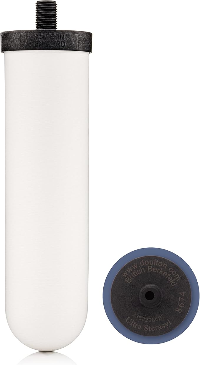 British Berkefeld Doulton ¦ W9121226 ¦ 7" Ultra Sterasyl ¦ Authentic Gravity Drinking Water Ceramic Replacement Candle Element Filter ¦ 8674 ¦ White ¦ Removes Heavy Metals (2 pack)