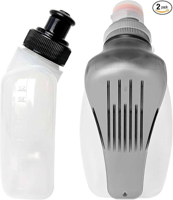 2 Pack BPA Free Water Bottles for the Running Hydration Belt (1 * 175ml & 1 * 250ml)