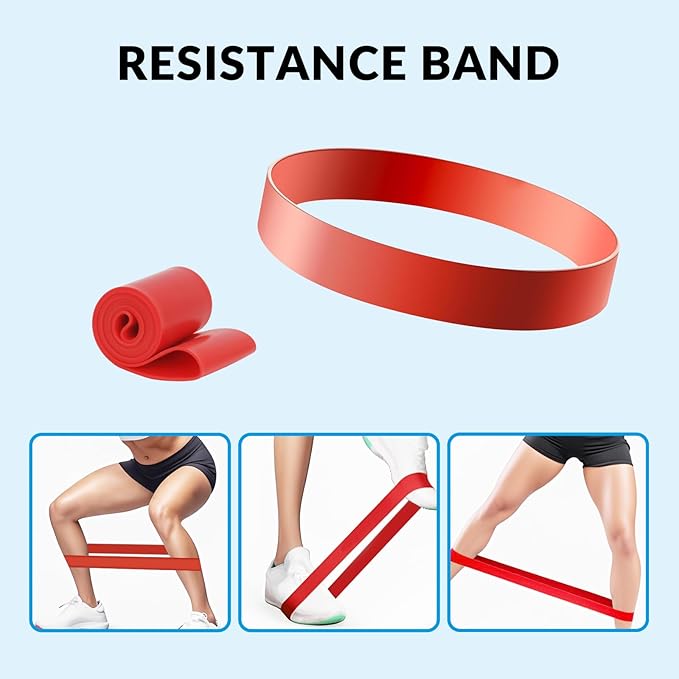 7 in 1 Foam Roller,Products Include Foam shafts,Muscle Roller Bars,Leg Massagers,Fascia Balls,Stretch Bands,8-Shaped Resistance Bands,are Used for Full-Body Relax,Yoga(White Pink Blue) (Blue)