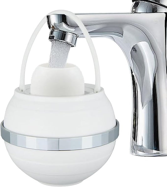 Bath Ball Filter - Removes Hundreds of Contaminants, Smoother, Skin BPA Free, 2,500 Gallons of Filtration, Purify Your Bathwater for Healthier Skin and Hair