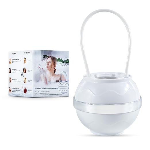 Bath Ball Filter for Tub Faucet, 2500 Gallons Bathtub Hard Water Filter to Remove Contaminants Chlorine for Softer and Healthier Skin, BPA Free