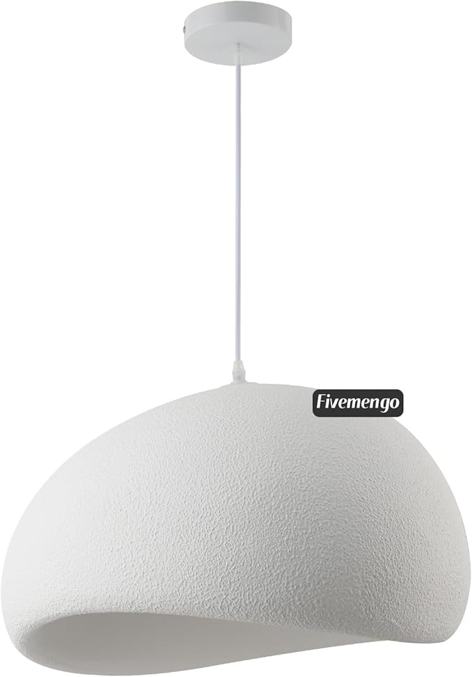 19.7in Wabi Sabi Pendant Lights Kitchen Island Lighting Fixture Ceiling Mount White Modern Japanese Lamp Japandi Chandelier for Dining Living Room Hallway Bedroom Restaurant Hanging Lamp