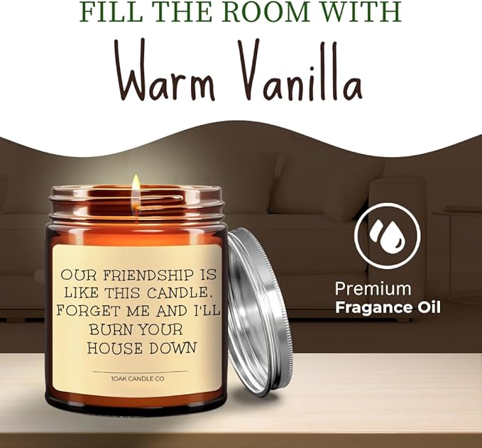 1OAK Vanilla Candle - Best Friend Candle for Women - Friendship, Christmas & BFF Gifts