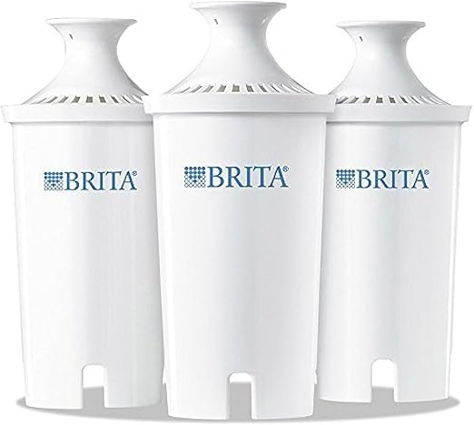 Britas Water Filter, Slim 5 Cup Capacity with 4 Filters (1 Pitcher with 4 Filter Pack)