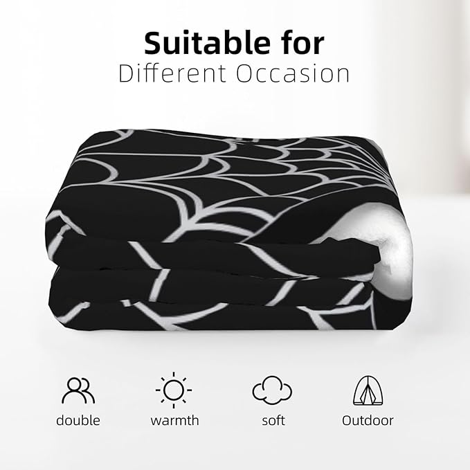 Anime Blanket, 50"" x 40"" Super Hero Throw Blanket, Super Fuzzy Comfy Plush Bedding, Blanket for Boys Girls, Birthday Gifts, Black