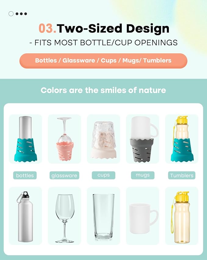 Bottle Drying Rack, Two-Sided Silicone Water Bottle Dryer Stand for Cup Wine Glass Coffee Mug Tumbles Adult Travel, Space Saving, Fit for Most Bottles, Multi-Use