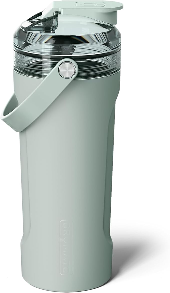 BrüMate MultiShaker Blender Shaker Bottle | 100% Leakproof Insulated Stainless Steel Shaker Bottle | Protein Shaker Bottle, and Pre Workout Bottle for the Gym | 26oz (Sage)