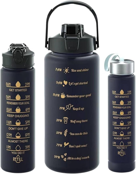 Botella Agua Motivacional (Black), 295 X 110 milimetros, RY-010